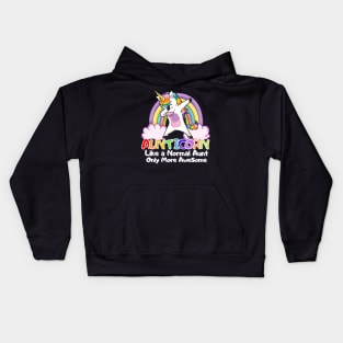 Aunticorn Like a Normal Aunt But More Awesome Kids Hoodie